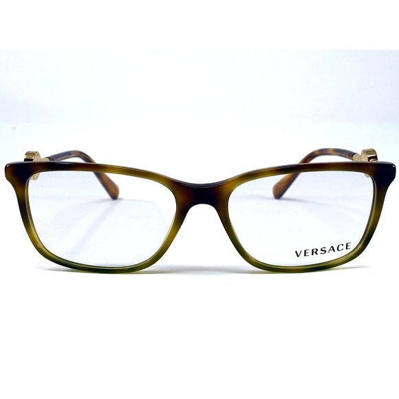 New VERSACE Havana/Gold Acetate Mod.3299-B Womens Eyeglasses 55-17-140 - Picture 1 of 10